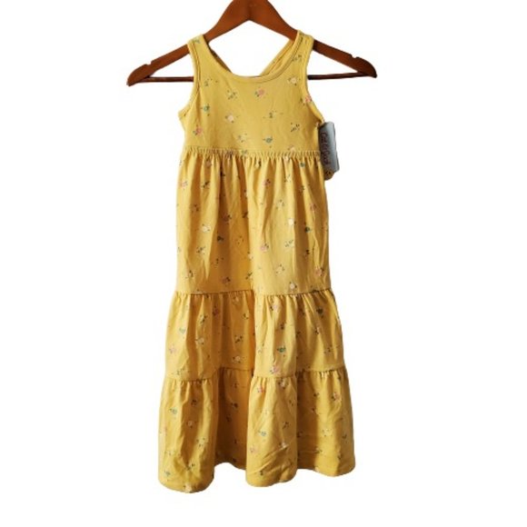 Cat & Jack By Target Girl's Sleeveless Knit Maxi Dress Light Mustard Sz XS (4-5) - Picture 7 of 16